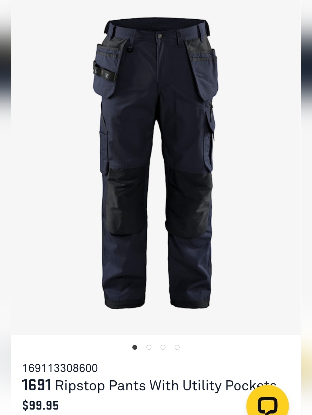 Men's Heavy-Duty Navy & Black Work Pants
